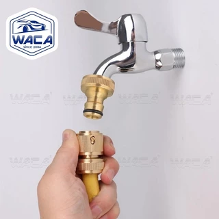 WACA ข้อต่อทองเหลือง ขนาด 1/2"(4หุน) 5/8"(5หุน) 3/4"(6หุน) อุปกรณ์ข้อต่อยาง ข้อต่อก๊อกน้ำ ข้อต่อสายยาง