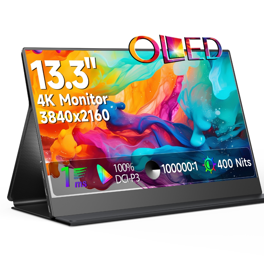 UPERFECT[ส่งจากประเทศไทย]OLED   Portable Monitor 4K 13inch Mobile Display  100% DCI-P3 laptop monito