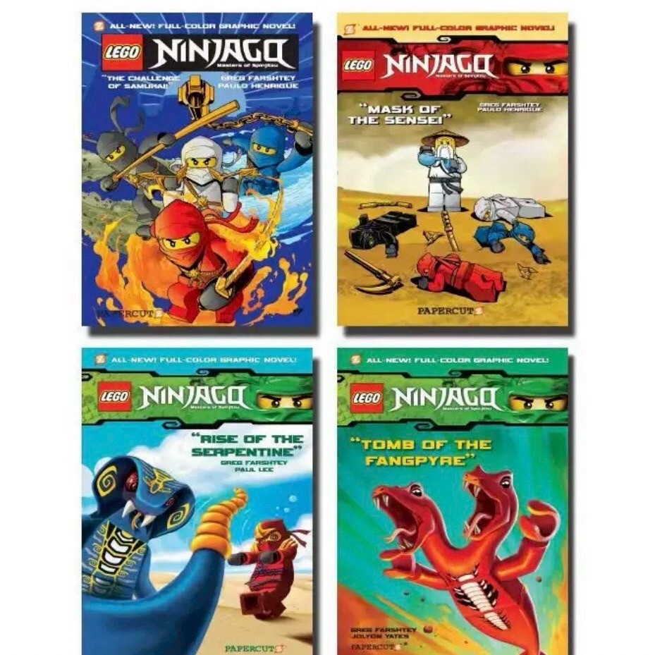 ชุดหนังสือการ์ตูน LEGO Ninjago Graphic Novel (4 เล่ม) ผจญภัยนินจาฮีโร่เต็มสี สนุก ตื่นเต้น อ่านเพลิน
