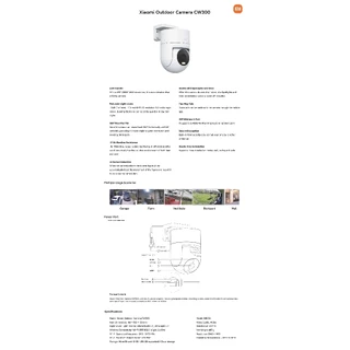 Xiaomi Outdoor Camera CW300 2.5K กล้องวงจรปิด wifi มีระบบ AI ตรวจจับและติดตามเคลื่อนไหว กันน้ำกันฝุ่น ภาพสีกลางคืน