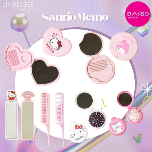 Daiso korea กระจก หวี Hello Kitty, Mymelody Sanrio ไดโซะเกาหลี