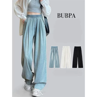 BUBPA🔥(พร้อมส่ง)🔥กางเกงขายาวผ้าดี ใส่สบายมาก>สียีนส์ No.596
