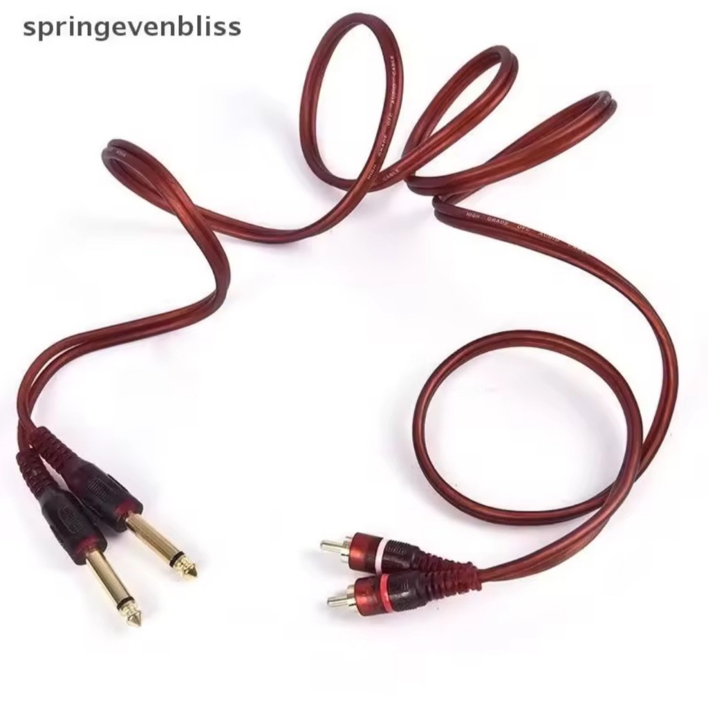PT SHOP สายสัญญาณ แจ็คMONO 6.35MM-2RCA สายทองแดงแท้ ความยาว1.5M