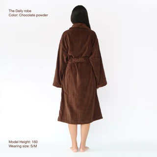 Hiatti. The Daily Robe - Chocolate Powder ชุดคลุมอาบน้ำ 100% Cotton