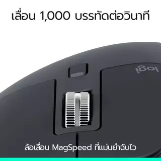 Logitech MX Master 3S Performance Wireless Mouse Bluetooth Edition เมาส์บลูทูธ ไร้สาย ตามหลักสรีรศาสตร์ ใช้ได้แม้บนกระจก