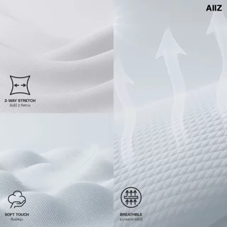 AIIZ (เอ ทู แซด) - AIIZ เสื้อโปโลผู้ชายสีพื้นพิมพ์โลโก้