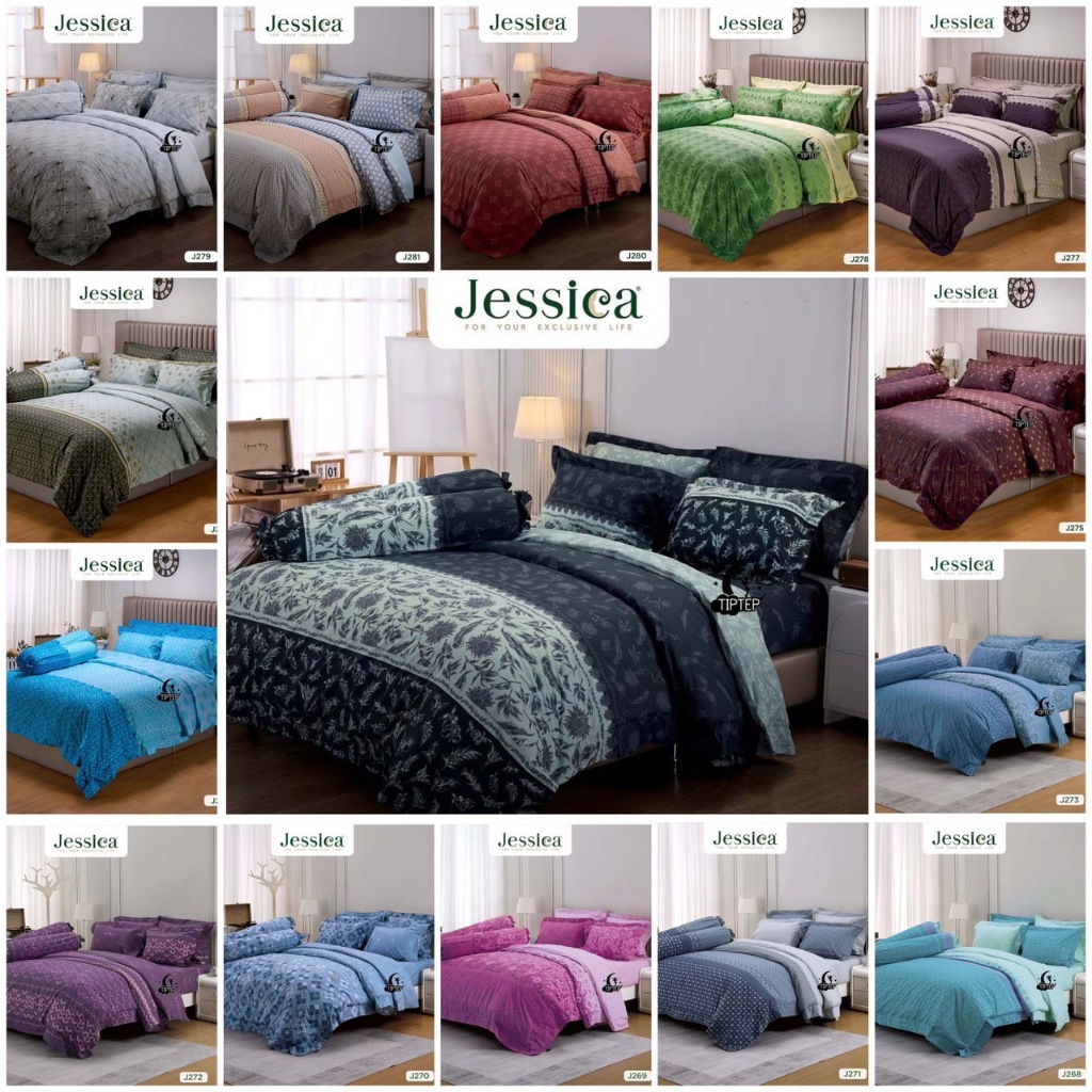 Jessica ชุดผ้าปูที่นอน 3.5/5/6 ฟุต + ผ้านวม พิมพ์ลาย Graphic Print J267-J282