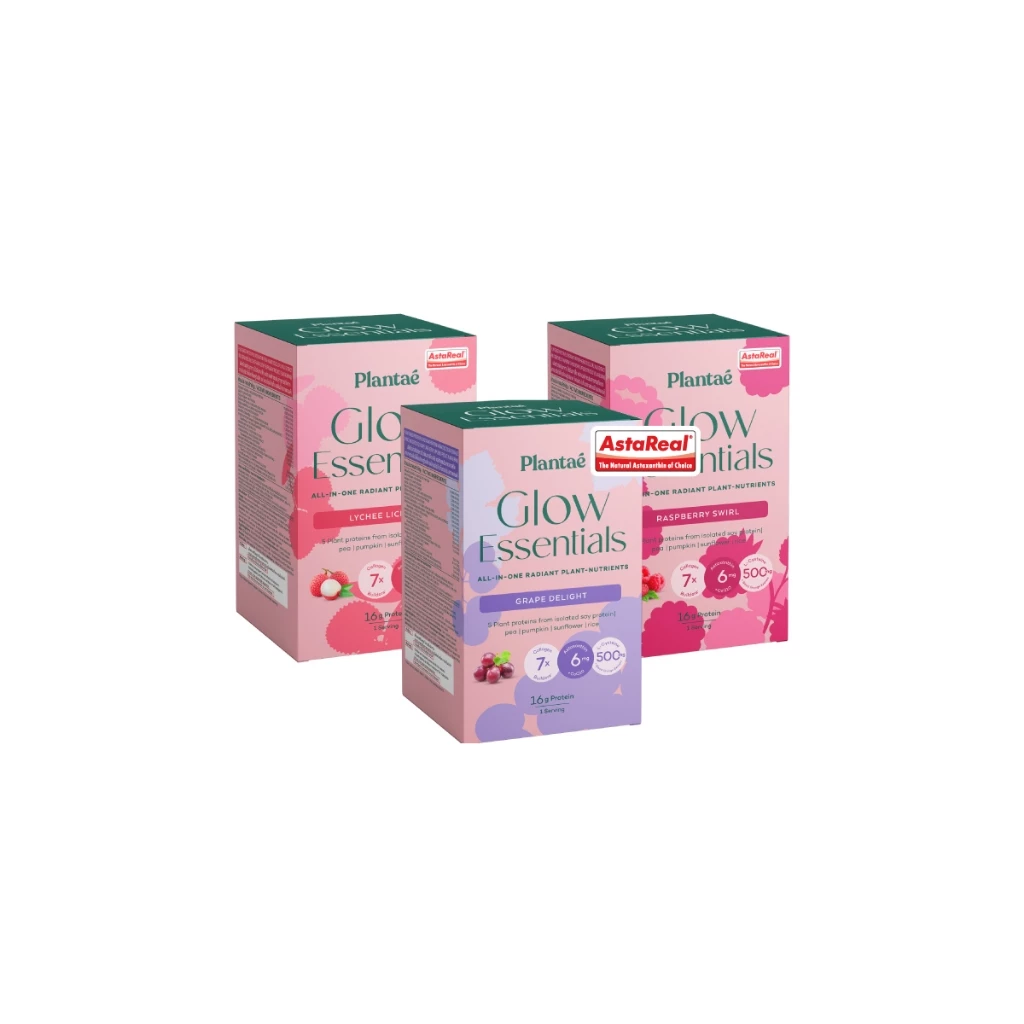 Plantae Glow Essentials กล่อง 5 ซอง โปรตีนพืช อาหารผิว Astaxanthin แอสต้าแซนธิน CoQ10 Collagen โปรตีนจากพืช plant based thumbnail 3