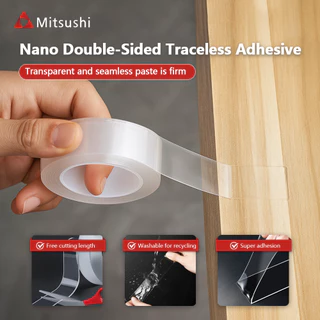 Mitsushi เทปกาวนาโน 2/3M แบบสองหน้า เทปกาว 2 หน้านาโน อเนกประสงค์ เหนียว แข็งแรง ใส