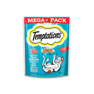 Temptations ขนมแมว 160 g | เทมเทชันส์ รสไก่-ทูน่า ซอง