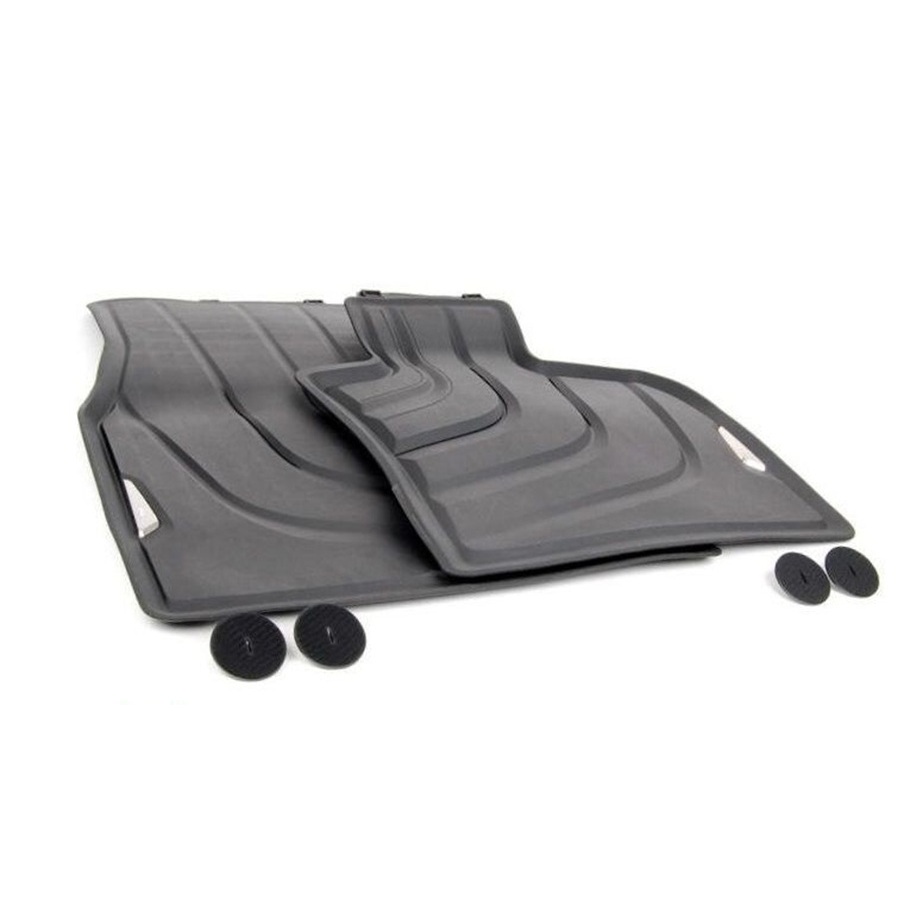 แผ่นยางปูพื้นด้านหน้า BMW Rubber floormat set "All weather" black front -RHD- for X5(F15), X6(F16) 5