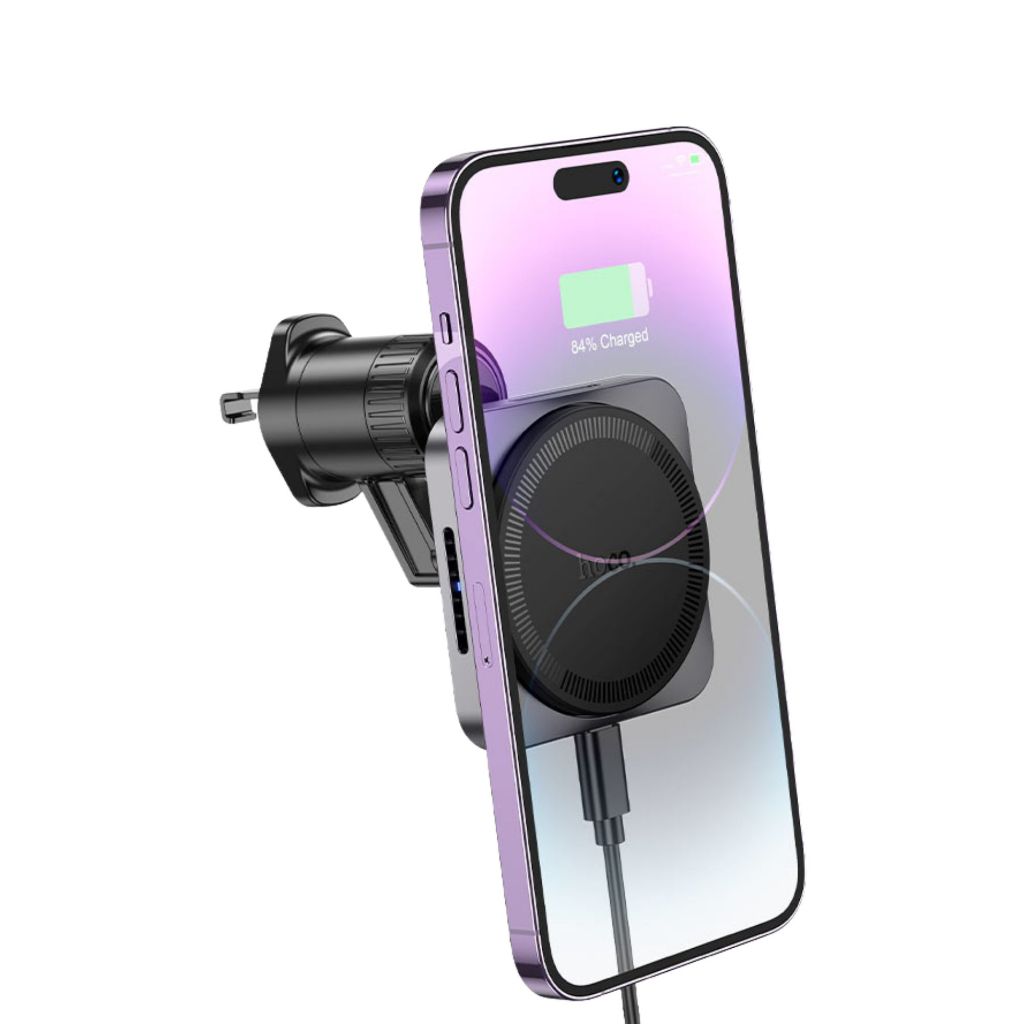 HOCO HW15 ที่ยึดโทรศัพท์แบบหนีบช่องแอร์ รองรับ wireless charger 15W หมุนได้ 360 องศา รับประกัน ราคา ถูกที่สุด ดีลบีเคเค แกลเลอรีภาพที่ 6