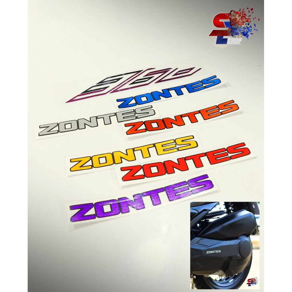สติ๊กเกอร์ ZONTES ติดฝาครอบเครือง ZONTES 368G 368D 368K