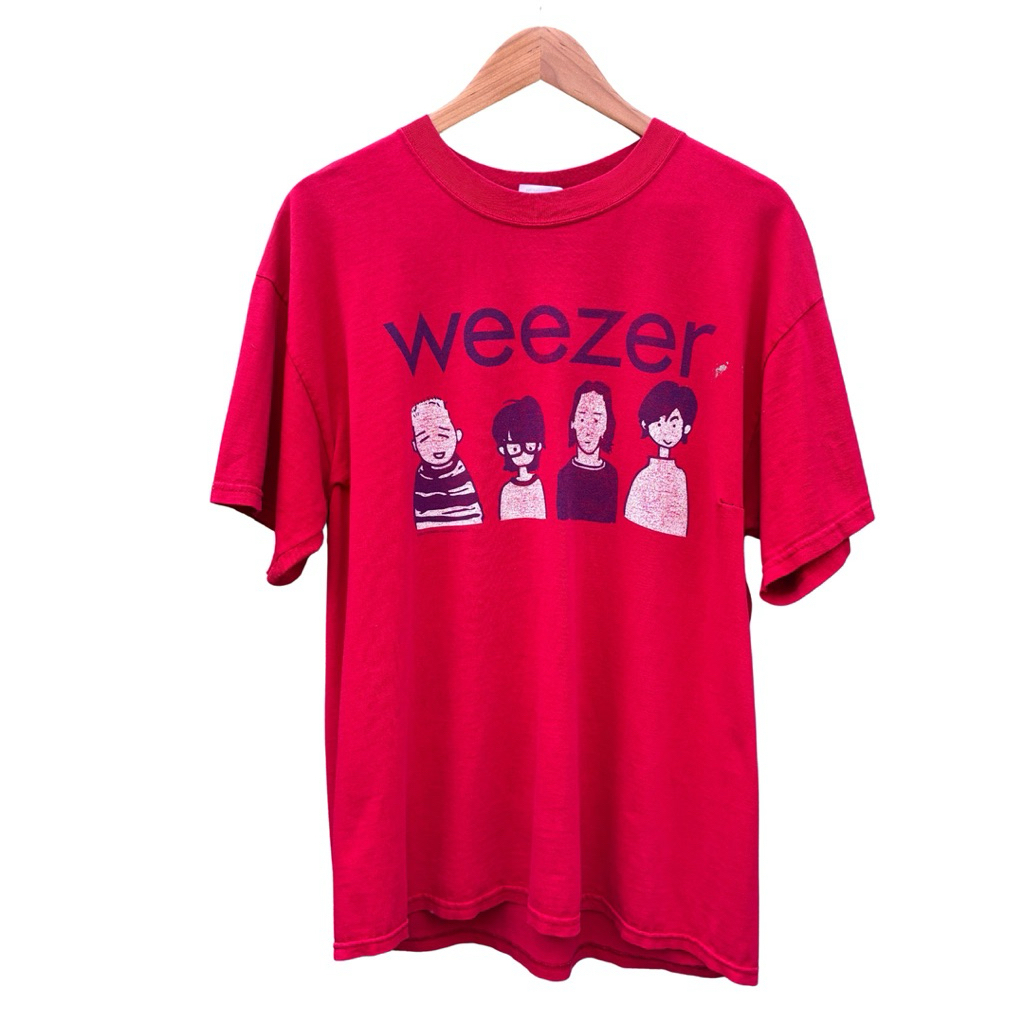 เสื้อวงวินเทจ Y2K  Weezer Band Cartoon T Shirt