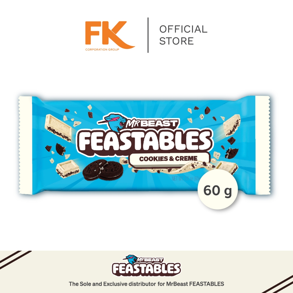 พร้อมส่ง 🍫 ช็อกโกแลตมิสเตอร์บีส สุดฮิต MrBeast Feastables Chocolate ขนาด 60 กรัม มีให้เลือก 5 รสชาติ