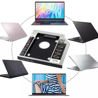 ถาดแปลงใส่HDD SSD ในช่องDVD/CD Notebook 9.0mm/9.5mm/12.7mm Universal SATA 2nd HDD SSD Hard Drive Caddy