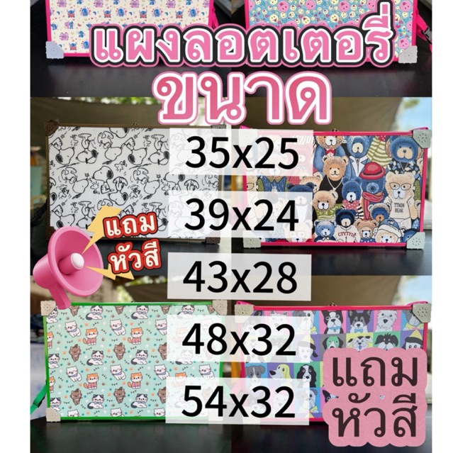 แผงลอตเตอรี่ลายการ์ตูนใส่ได้100-500ใบ✅แถมฟรีหัวสี✅