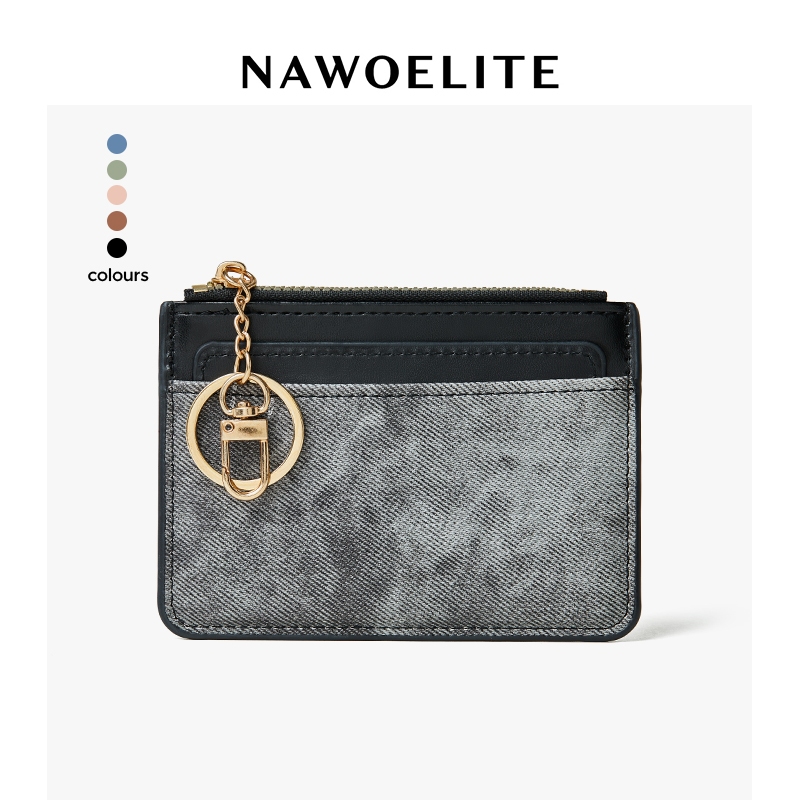 NAWOELITE Women's Wallets กระเป๋าตัง cardholder กระเป๋าใส่เหรียญแบบหลายช่องใส่การ์ดขนาดเล็กแบบใหม่