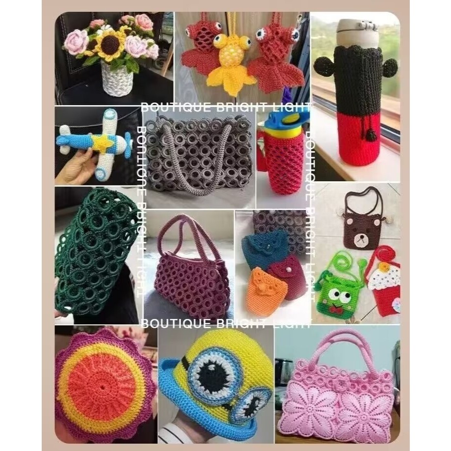 เชือกร่มแบน ไหมลิลลี่ เส้นด้ายโครเชต์ สีสวยเงางาม สำหรับทำเอง ถักกระเป๋า องเท้า หมวกกลวง โพลีเอสเตอร์ เชือกด้ายทำด้วยมือ - รูปที่ 3