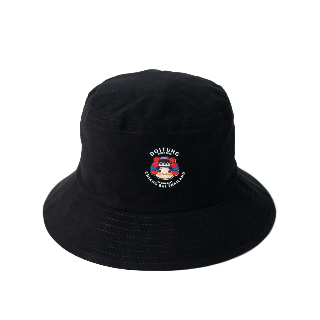 DoiTung หมวกปีกรอบ Doitung Ahka Black Bucket Hat.