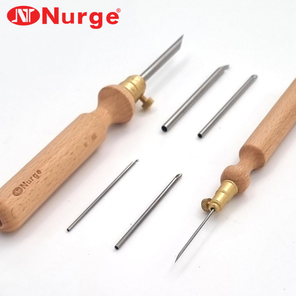 Nurge Punch Needle Set –  เข็ม punch ด้ามไม้ เปลี่ยนหัวได้ Made in EU