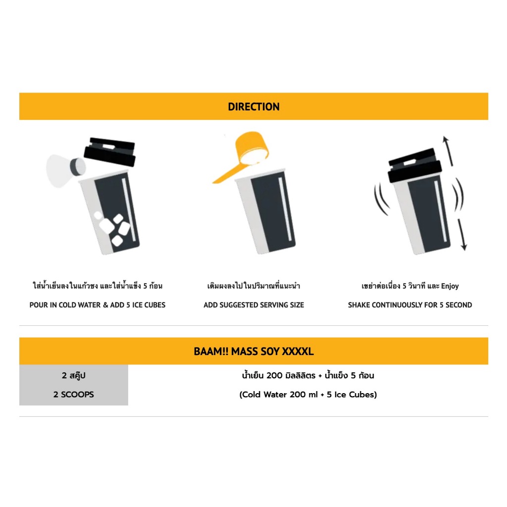 [ชุดโปรโมชั่นเซ็ต] BAAM MASS SOY MASTER SET ขนาด 20 lb | ชุดเพิ่มกล้ามเนื้อ และพลังงานขั้นสุด สำหรับสายเวท & ยกหนัก - รูปที่ 7