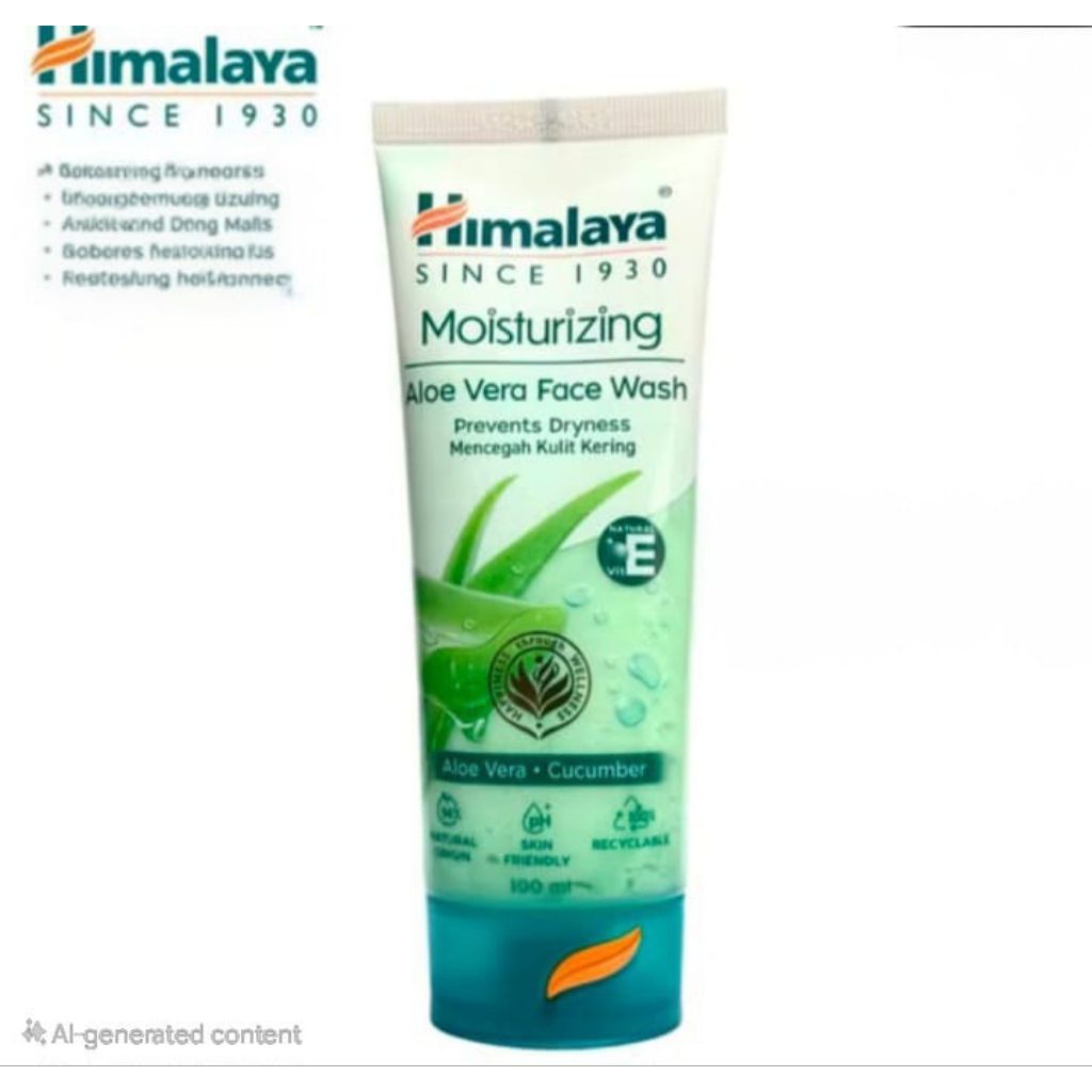 himalaya moisturizing Aloe Vera Face wash100g free complete care toothpaste 40g