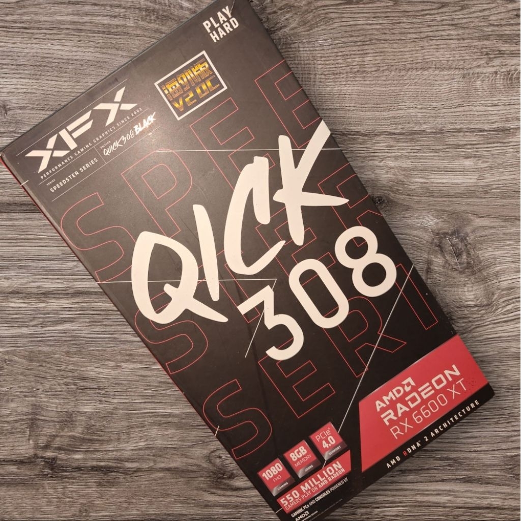 [มือสอง] RX6600XT XFX Qick308 การ์ดจอสภาพดีมาก