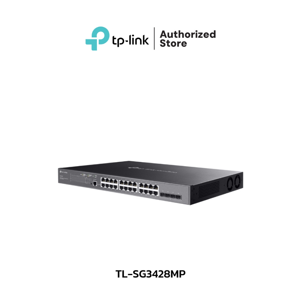 TP-LINK JetStream 28-Port Gigabit L2 Managed Switch with 24-Port PoE+ รุ่น TL-SG3428MP