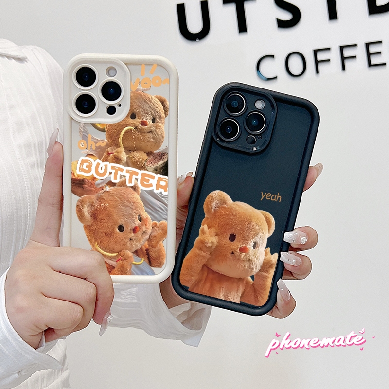 น่ารักแมงมุมชายเนยหมีเคสนุ่ม เคส OPPO A7 A5s A12 A11K A15 A15s A35 A16 A16s A54s A17 A17 A5 2020 A11X A11