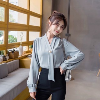 เสื้อผู้หญิงสไตล์ทำงานเกาหลีแขนยาวใส่สบายNew fashion 2026🌿🌿🌿