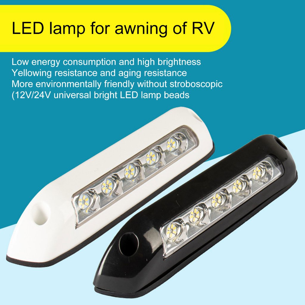 ถูกที่สุด 12V/24V RV LED Awning Porch Light Waterproof Motorhome Caravan Interior Wall Lamps Light Bar RV🔥COD