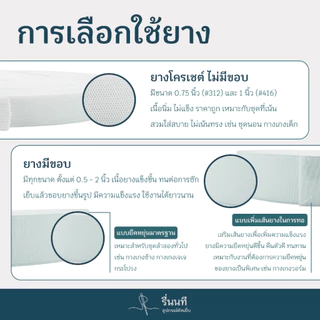 [ยกม้วน 36 หลา] ยางยืดเอวกางเกง ขอบกางเกง 0.5 - 2 นิ้ว ยางคุณภาพดี เกรดมาตรฐาน ทนทาน ไม่ย้วย