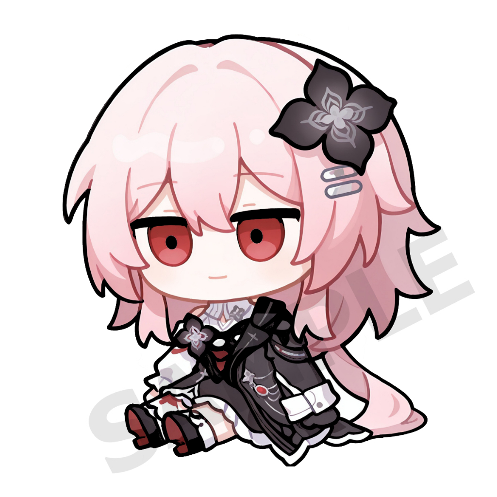 Evernight honkai star rail Chibi สติ๊กเกอร์ 2 แผ่น evernight star rail stickers