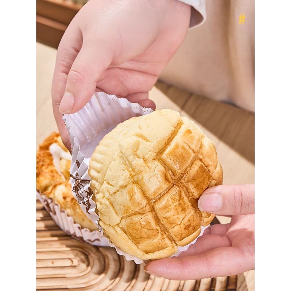 กระทงอบขนม ทรงกลม300 (8/9/11/14) ถ้วยกระดาษทรงกลม อบได้เลยไม่ต้องรอง)ถ้วยกระดาษรองอบขนมปัง มีเคลือบมัน - รูปที่ 4