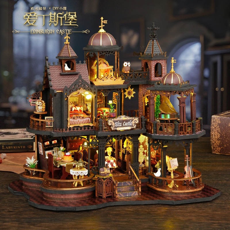 DIY รุ่น ES018 Edinsburg ปราสาทเอดินเบิร์ก Qiaolexing diy cottage บ้านตุ๊กตาdiy บ้านจิ๋ว