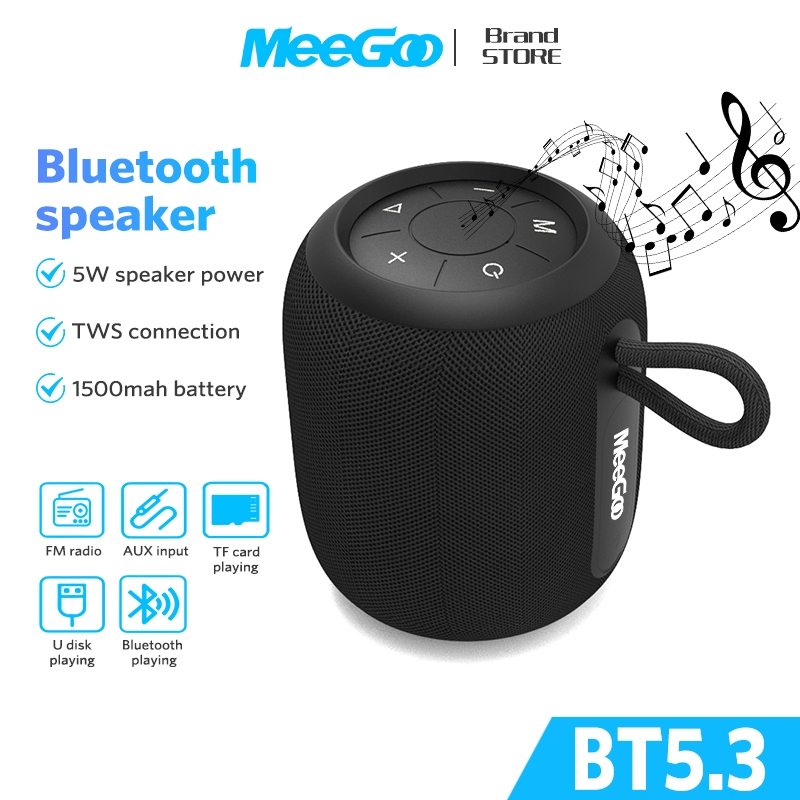 MEEGOO ลำโพงบลูทูธ ลำโพงไร้สายและบลูทูธ Bluetooth Speaker ลําโพงพกพา RGB ใช้งานการโทรแบบแฮนด์ฟรีได้