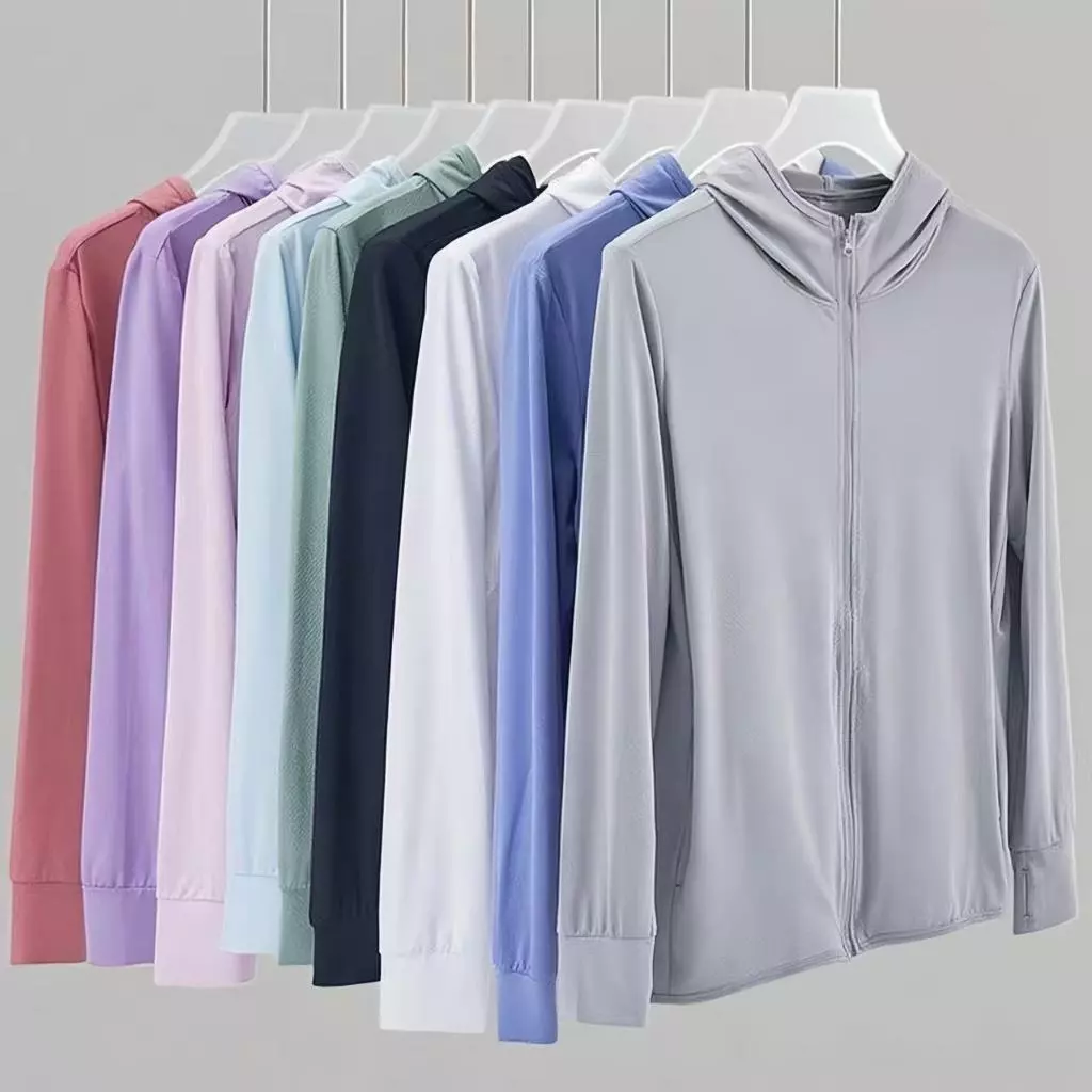 BIMI เสื้อคลุมกันแดด เสื้อคลุมกัน UV เสื้อคลุมผ้าลื่น ป้องกันผิวจาก UV เสื้อคลุมมีฮู้ด Sport ออกกำลังกาย กีฬา