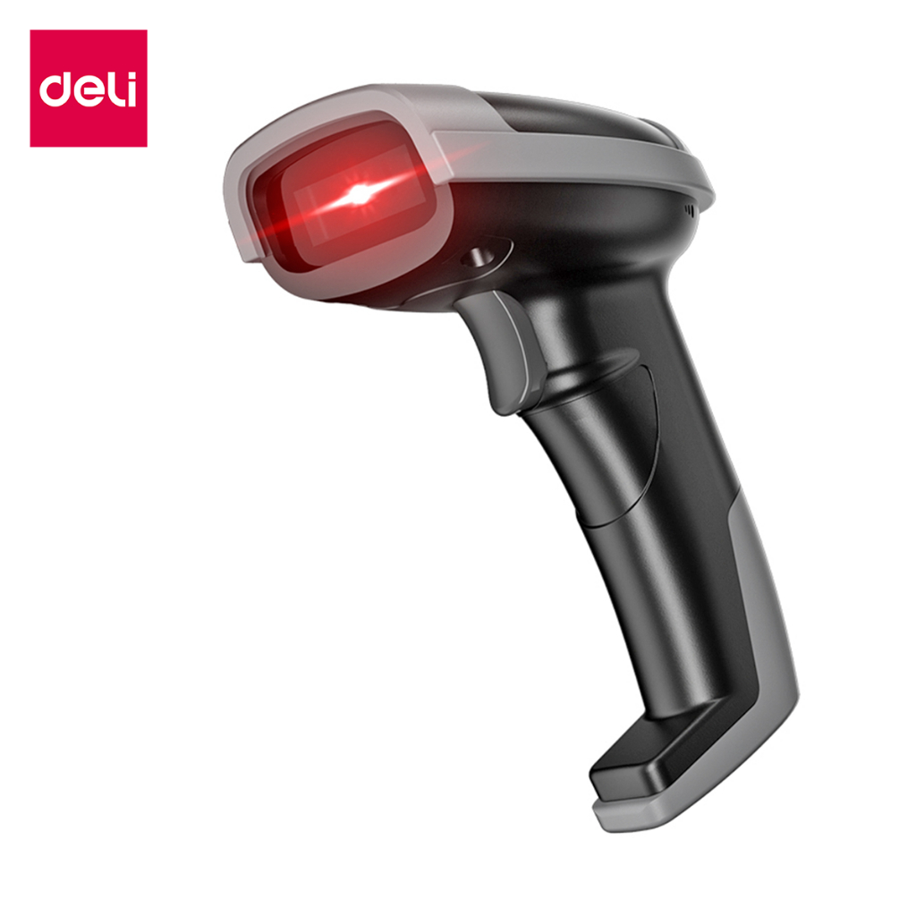 Deli เครื่องสแกนบาร์โค้ด 1D 2D QRCode ตัวอ่านบาร์โค้ด เครื่องสแกน สแกนเนอร์ สำหรับเครื่องpos Barcode