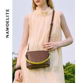NAWOELITE Dessert Bag กระเป๋าสะพายข้างทรงถังสไตล์เรโทรสำหรับผู้หญิง Bags กระเป๋าสะพายข้างผู้หญิง กระเป๋าผู้หญิง