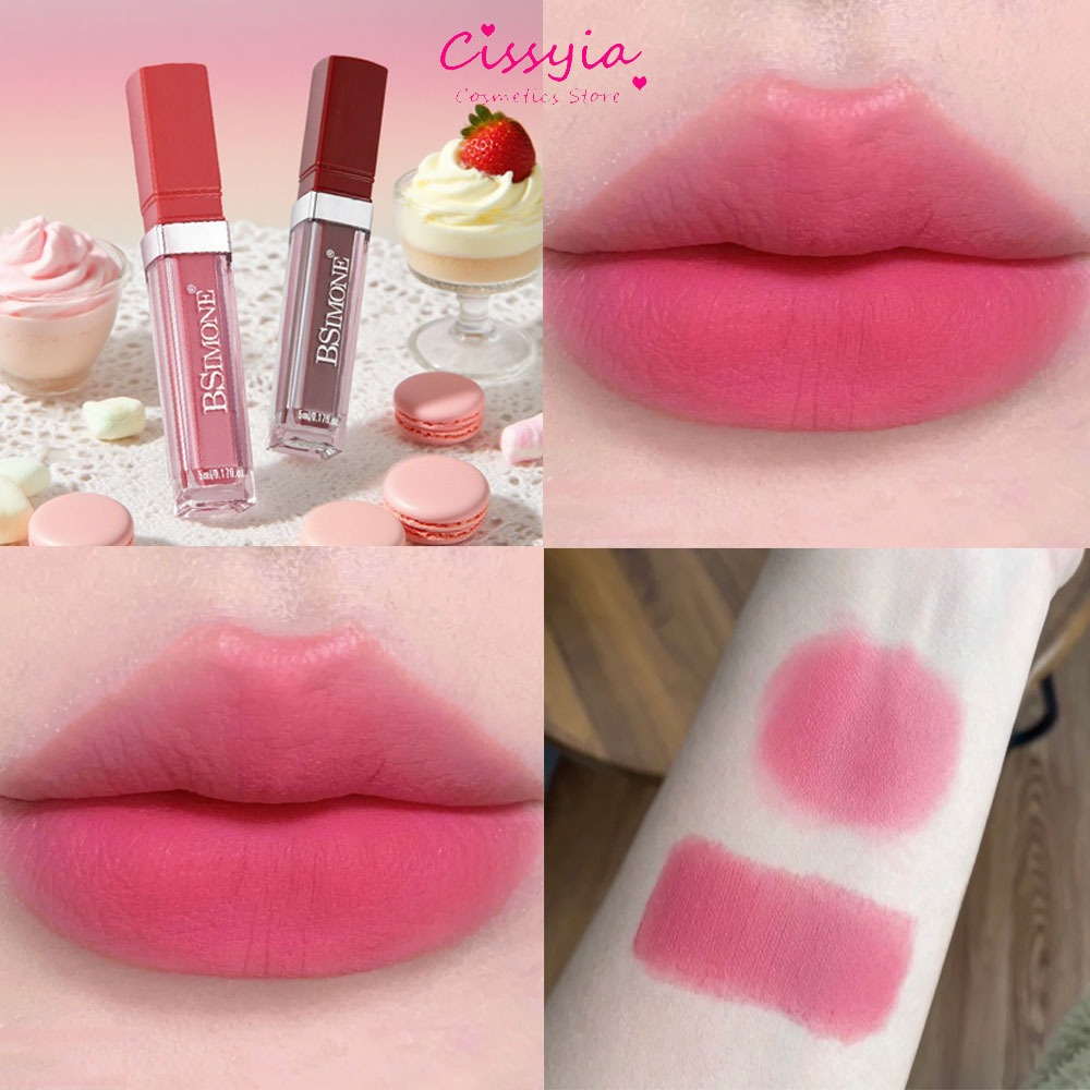 Cissyia ลิปสติก ลิปกลอส เนื้อแมตต์ แบบสองหัว ให้ความชุ่มชื้น สีสันชัดเจน