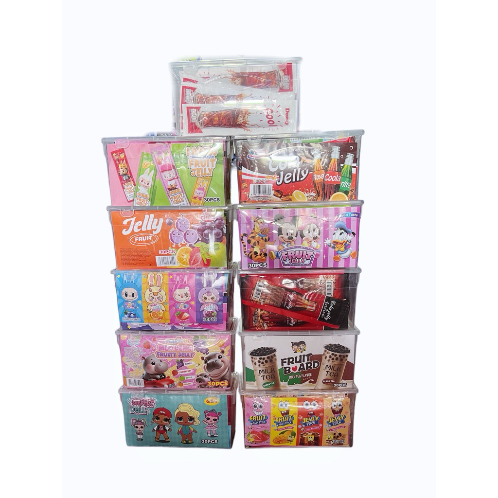 เยลลี่กรอบซอง30 ชิ้น เยลลี่ซองกล่องกระเป๋า เยลลี่กรอบรสผลไม้ พร้อมส่ง