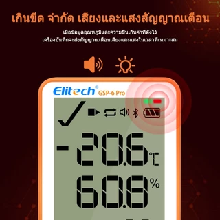 RCYAGO GSP-6 Pro เครื่องบันทึกอุณหภูมิ ความชื้น USB Bluetooth PDF Data Logger สำหรับตู้แช่วัคซีน Cold Chain