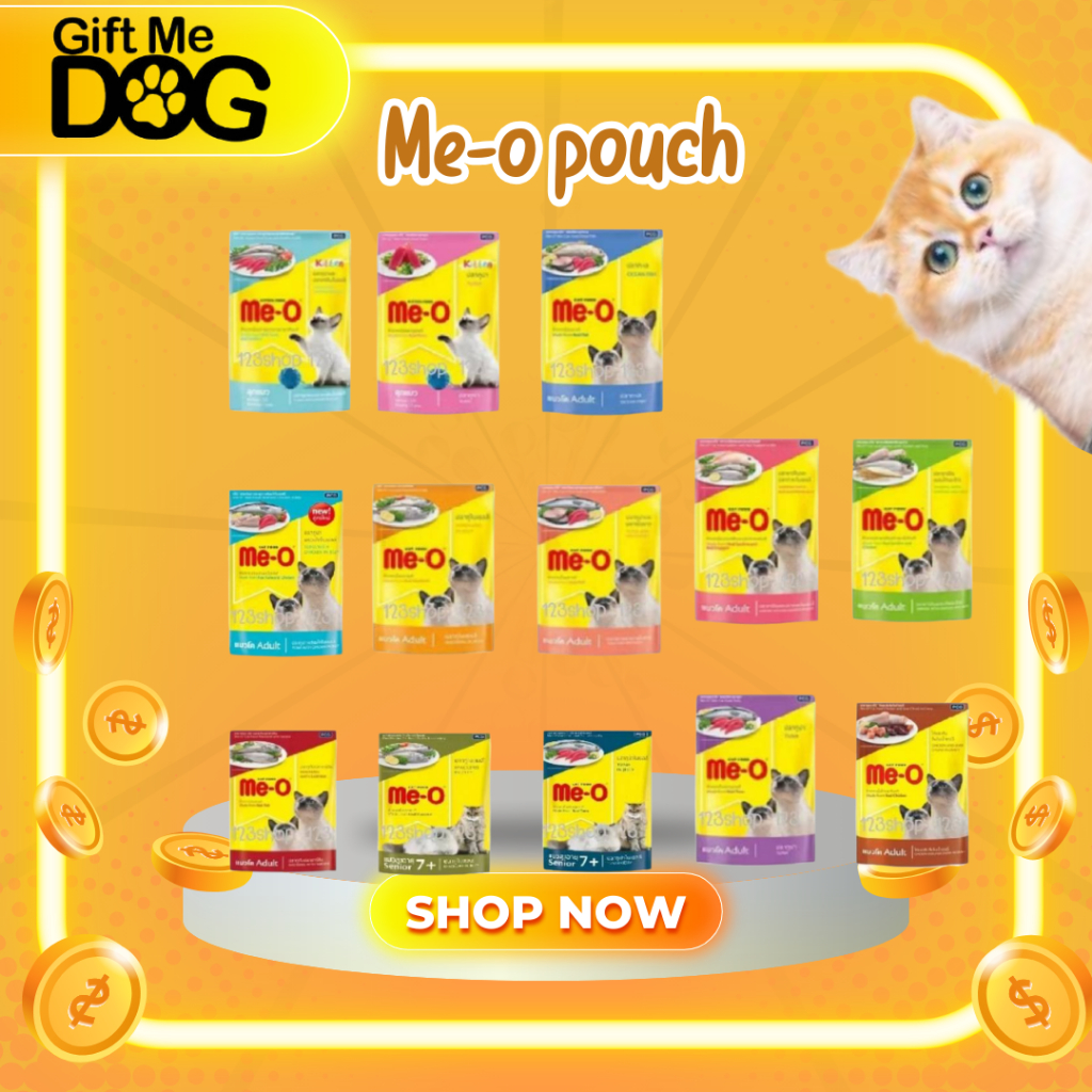 Me-o เพาซ์ อาหารเปียกแมวมีโอ ขนาด 80g ยกโหล12ซอง
