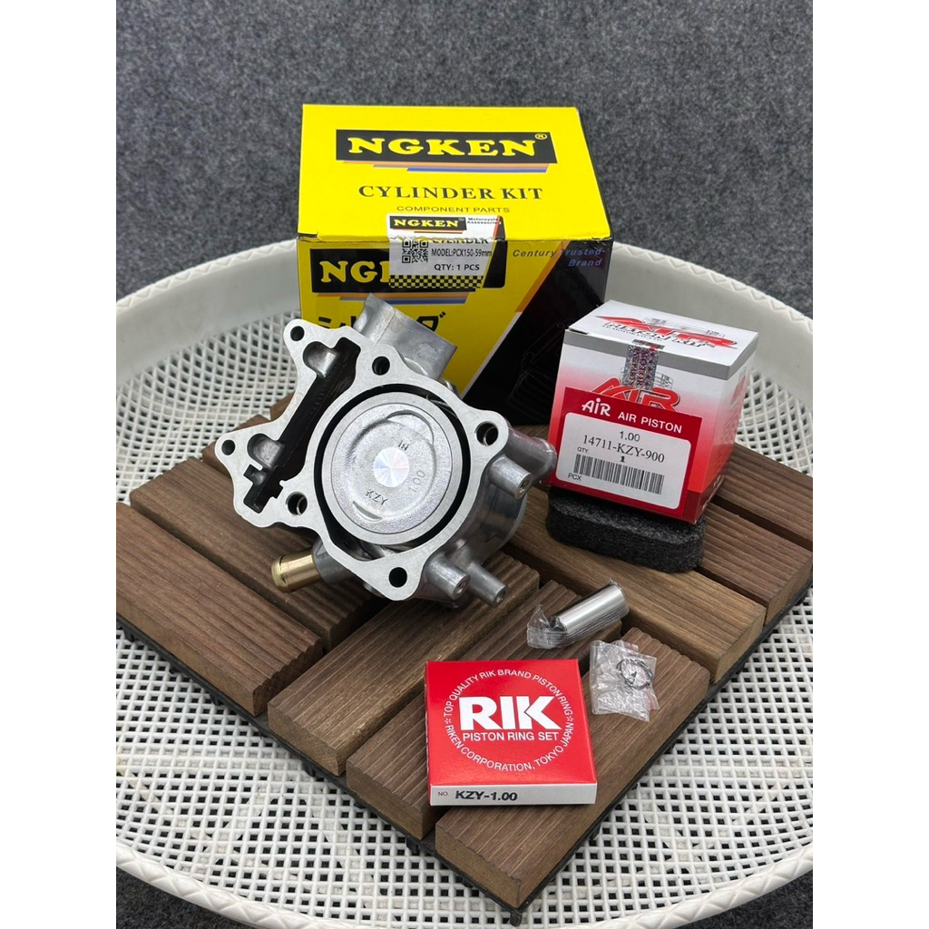 เสื้อpcx150ลูก59มิลเสื้อสูบpcx150ลูก59มิลพร้อมลูกสูบพร้อมแหวนใส่pcx150ได้ทุกรุ่น