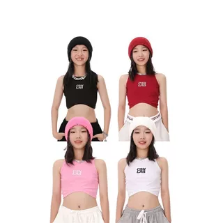 ส่งด่วนจากไทย เสื้อครอปเด็ก เว้าเอวใส่เต้นแบบลิซ่า Cover Dance K-pop ลายปัก แบบกล้าม ผ้ายืดหยุ่นดี