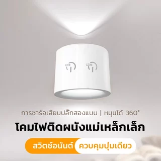 โคมไฟติดผนังเหนี่ยวนำ LED สองหัว ปรับโทนสี15เฉด กันน้ำกันฝน โคมตกแต่งห้องนอน ไฟข้างเตียง ไฟบาร์
