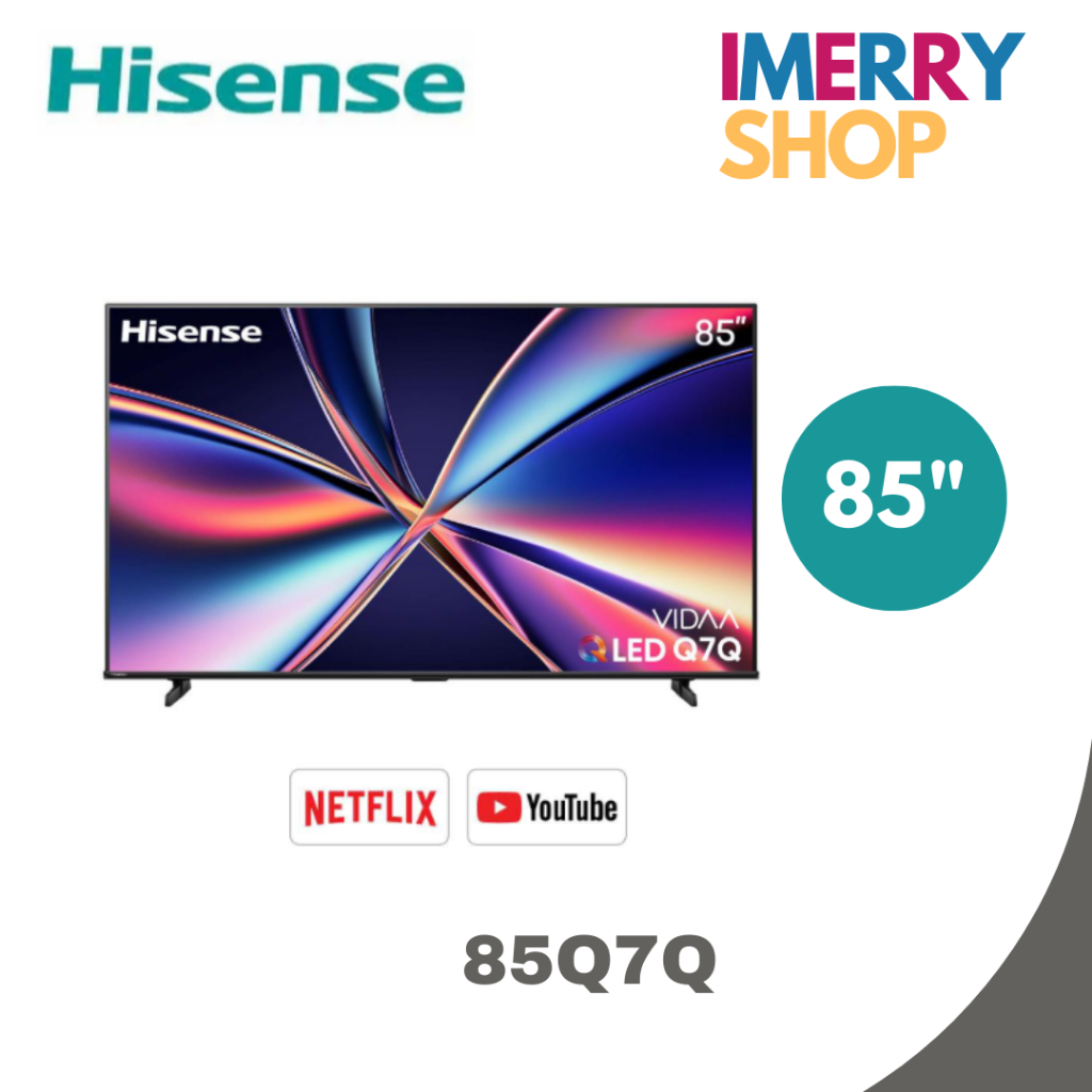 HISENSE ทีวีคิวแอลอีดี 85 นิ้ว HISENSE (4K, QLED, VIDAA) 85Q7Q