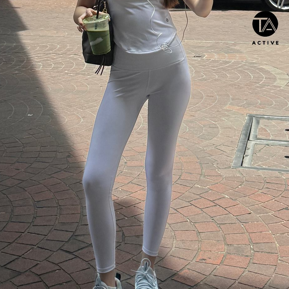 TA ACTIVE CURVE LEGGING  ชุดออกกำลังกาย กางเกงเลคกิ้งออกกำลังกาย เลคกิ้ง กางเกงขายาว สีพื้น  New Col