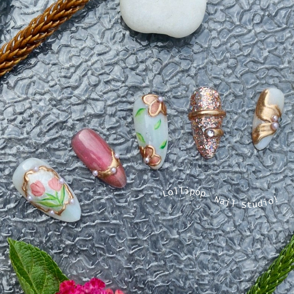 001 เล็บปลอมแฟชั่น พร้อมอุปกรณ์ในชุด (พร้อมส่ง) | Lollipop Nail Studio